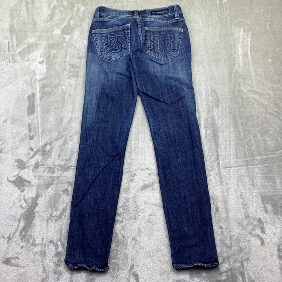 Rock & Republic Berlin Jeans Women's Size 2S Fits 37" Dark Wash Skinny Fit Denim - Picture 7 of 8